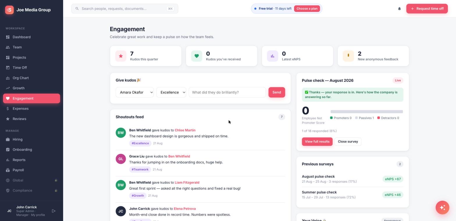 Engagement in Staffvelo