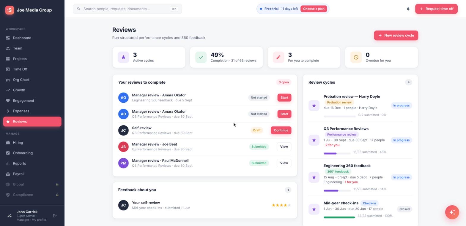 Reviews in Staffvelo